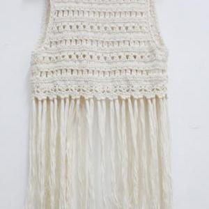 Lace Cardigan Shrug Shirt Tassel Long Knitting..