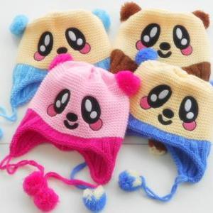 Thicken Children Panda Hat Animal Knitted Cap