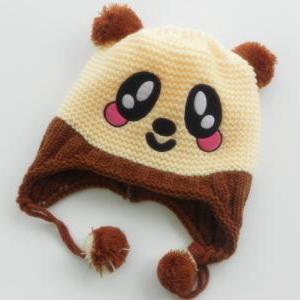 Thicken Children Panda Hat Animal Knitted Cap