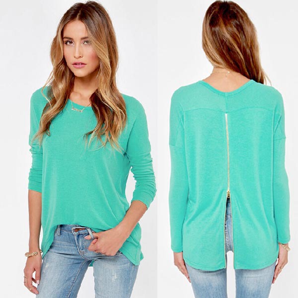 Fashion Casual Mint Sweatshirt Long Sleeve Sport Hoodies Tracksuits Women Hoody Pullover