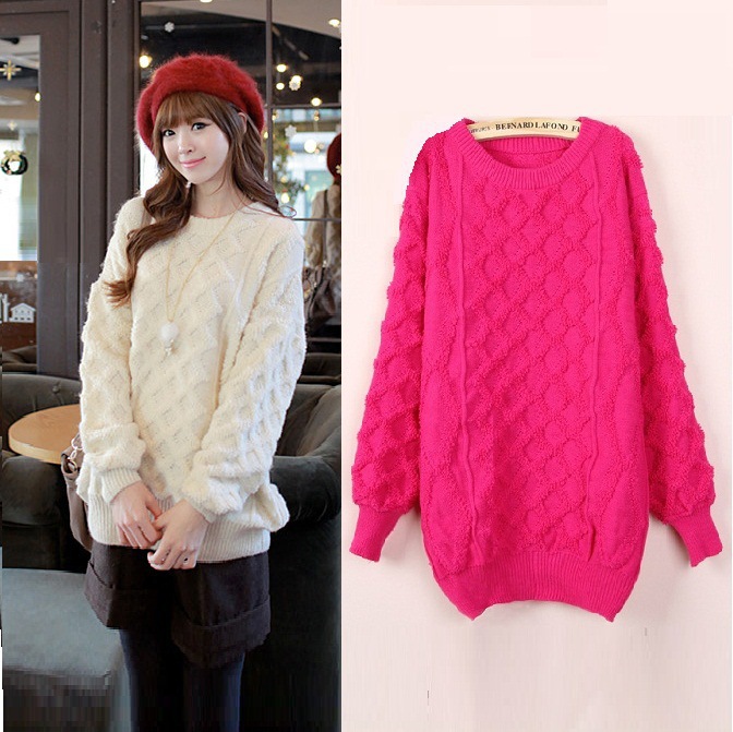 Korean Style Loose Plus Size Thin Knitted Pullover Sweater For Women on ...